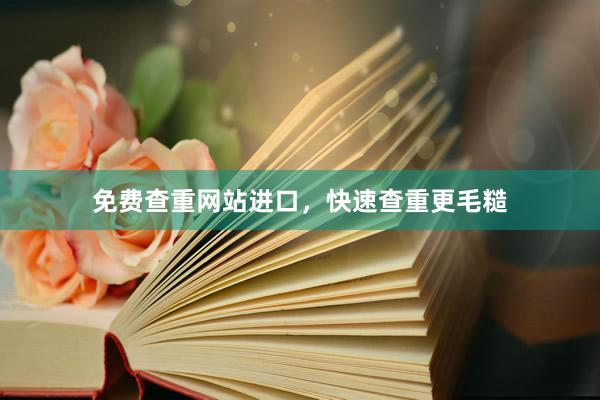 免费查重网站进口，快速查重更毛糙